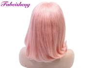 Parrucca rosa della parte anteriore del pizzo del grado 10A di colore